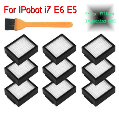 9 Pack Replacement Filter For iRobot Roomba i7 i7+ i3 i4 i6 i8 Plus E5 E6 Vacuum