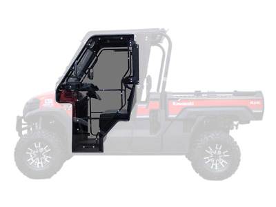 SuperATV Heavy Duty Full Cab Enclosure Doors for Kawasaki Mule Pro FX / DX