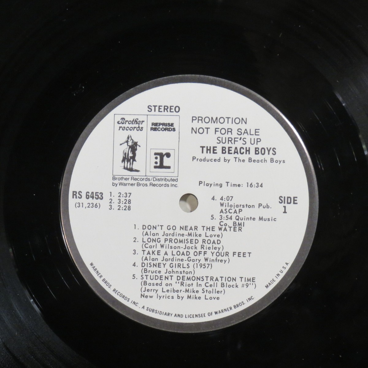 THE BEACH BOYS - Surf's Up 1971 US WL Promo LP EX/NM - Brian