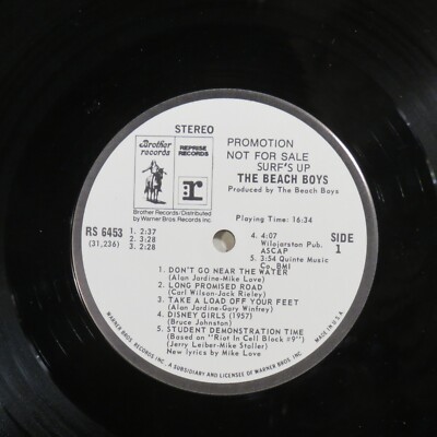 THE BEACH BOYS - Surf's Up 1971 US WL Promo LP EX/NM - Brian