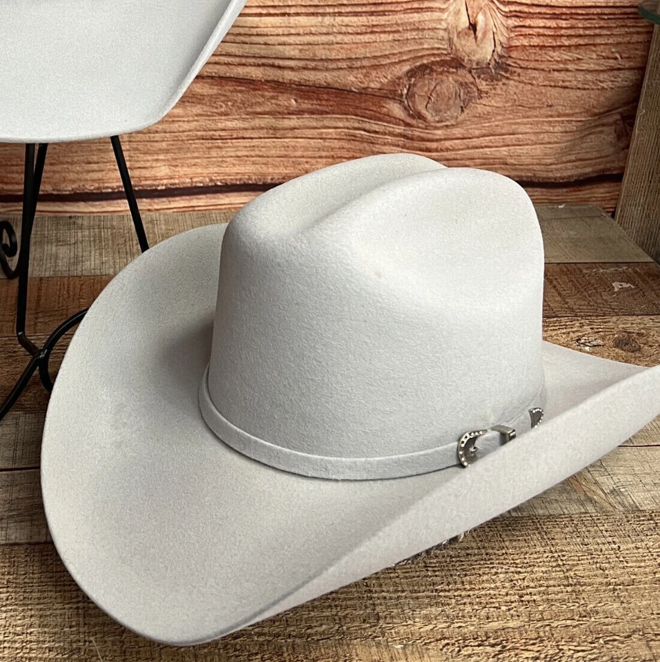 Men 100X western Cowboy Felt Hat Tejana wool / Tejana Vaquera Estilo Taco-Sebas - Image 2 of 4