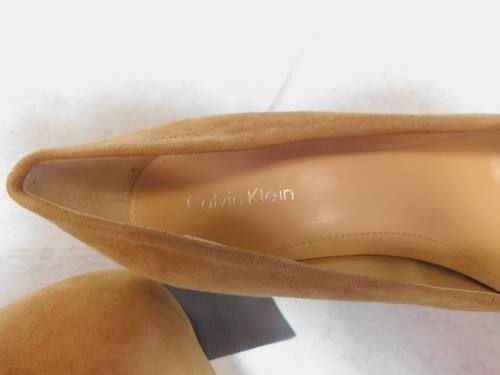 CALVIN KLEIN Suede Heels Size 6.5M Style E3842 (ELITA) - Picture 4 of 6