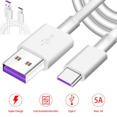 Schnell Ladegerät Typ C USB Ladekabel für Huawei P10 P20 P30 Xiaomi Supercharge