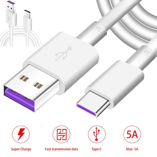 Schnell Ladegerät Typ C USB Ladekabel für Huawei P10 P20 P30 Xiaomi Supercharge