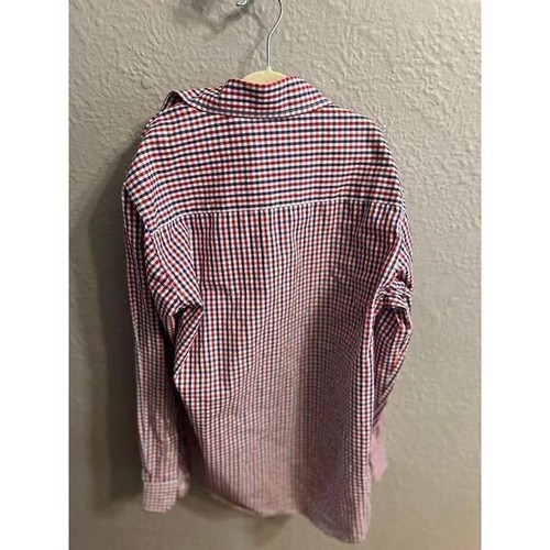 Boys Tommy Hilfiger red white blue long sleeve button up plaid size 12 - Picture 7 of 7