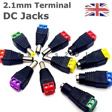 DC Jacks 2.1mm/5.5mm 12V CCTV Adapter Socket Plug Screw Terminal Connectors
