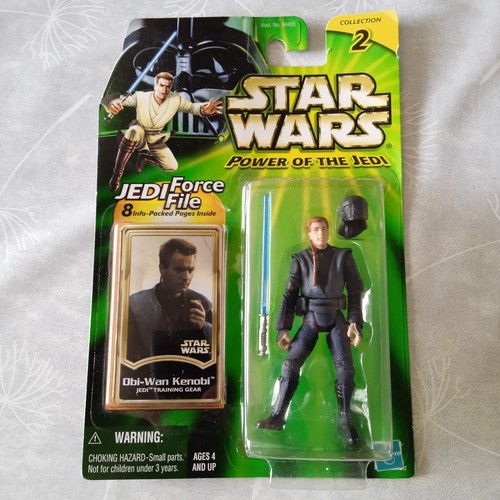Obi-Wan Kenobi Star Wars POTJ 3.75 Figure 2000 Cardback Hasbro Power Jedi