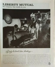 1961 Vintage Print Ad Liberty Mutual Insurance Company
