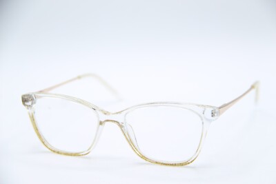 NEW BEBE BB 5203 204 TAUPE CRYSTAL CLEAR GOLD AUTHENTIC FRAMES EYEGLASSES 52-17