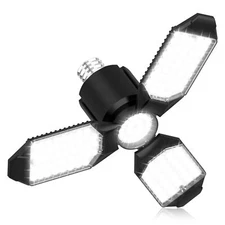 	LED Garage Light Bulb 8000LM Deformable Panels 6500K for Workshop	