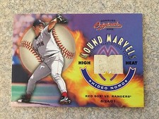 2003 DONRUSS ORIGINALS MOUND MARVELS HIDEO NOMO GAME USED BASEBALL #D /100 SP
