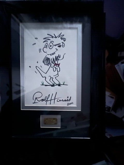 Rolf Harris Self Portrait Original Drawing Framed Rolfaroo Coloured | eBay