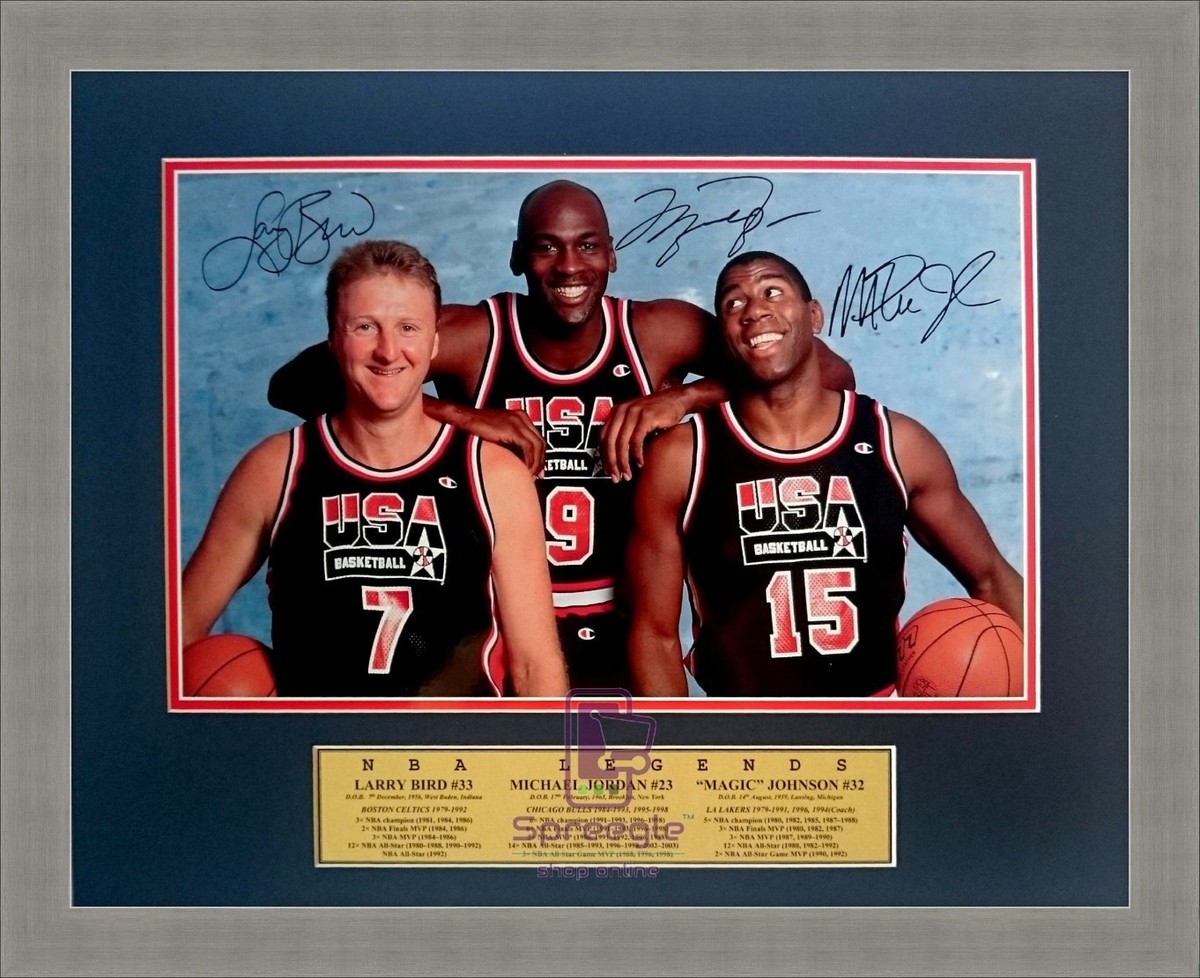 Larry Bird Michael Jordan Magic Johnson A3 Photo Signed Print Only or Framed | eBay Australia