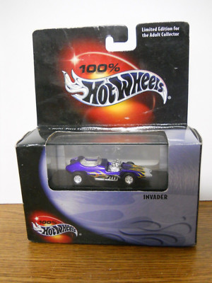 100% Hot Wheels Invader in Display Case Black Box Mattel Die Cast Car 2000