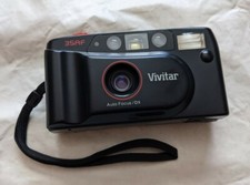 Vivitar 35AF Auto focus Vintage 35 mm Film Camera Flash Black Working