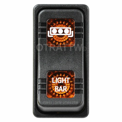 OTRATTW Carling Tech Contura X Rocker Switch, Polaris, LIGHT BAR, AMBER LENS - Foto 1 di 4