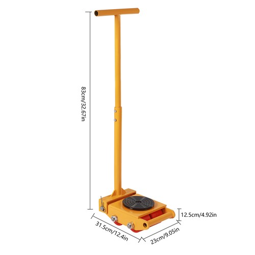 Machinery Movers w/ 360°Rotation Cap 13200lbs 6T 4 Rollers Machine Cargo Trolley - 第 14/24 張圖片