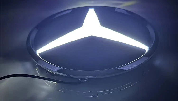 Crystal Mirror Car Grille Badge Emblem Light Logo For Mercedes Benz GLC GLE GLS Foto 4 de 4