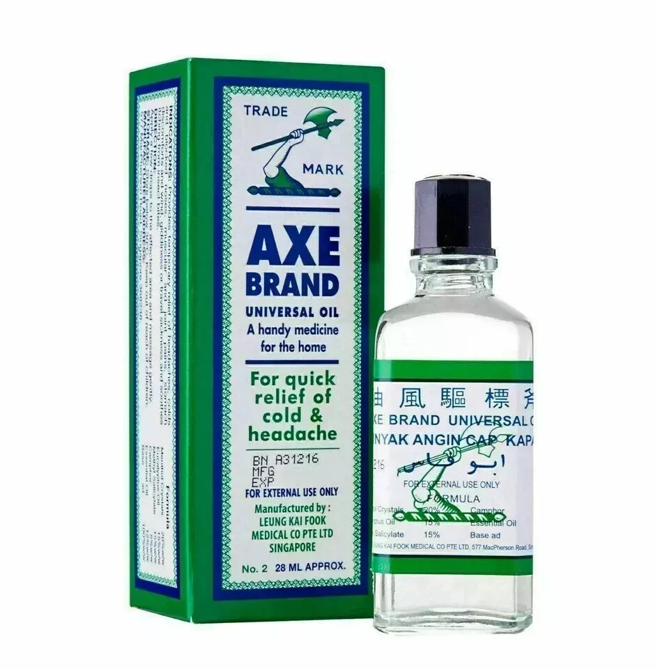 Aceite Universal Marca Axe | Alivio Rápido Rápido Resfriado y Dolor de Cabeza 3 5 10 56ml EE. UU. Foto 4 de 4
