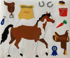 HORSE TACK Stickers(11pc)Mrs. Grossman's•Saddles•Feed•Horseshoes  •Blue Ribbon