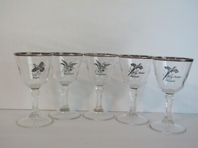 FEDERAL GLASS 2-Ring Necked Pheasant 2-GROUSE 1-Canvasback CORDINAL GLASSES 