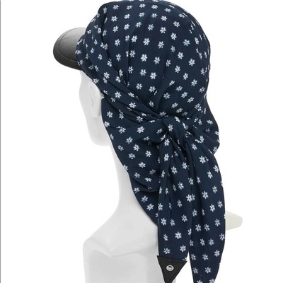 Rag & Bone Gia Floral Headscarf Wrap Cap New Rag & Bone Gia Headscarf Brimmed Cap - Yellow Floral  main image 2