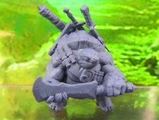 Heavily Equipped Swordsman Tortle Fighter Warrior Mini Miniatures 3D Print
