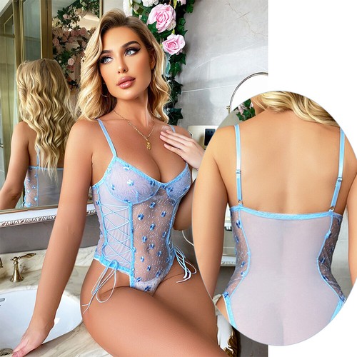 Women Sexy Lingerie Babydoll Sleepwear Underwear Lace Nightwear Teddy Bodysuit - Picture 5 of 10