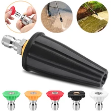 1/4" High Pressure Washer 360° Rotating Turbo Nozzle 4.0 GPM 4000 PSI Spray Tip