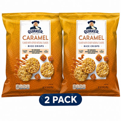 Pack of 2 Caramel Flavored Rice Crisps Snack 7.04 oz each ....