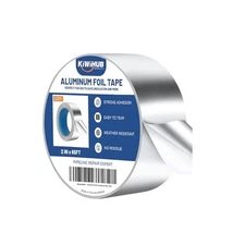 Insulation Foil Tape 2"x65ft, High & Low Temp Performance, 3.9Mil
