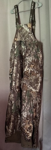 REALTREE EDGE INSULATED CONVERTIBLE BIB MENS RTEDGE SIZE LARGE CAMOUFLAGE PANTS