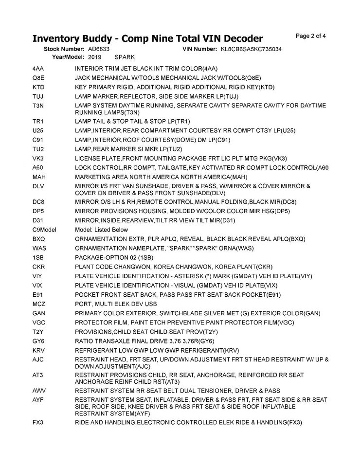 Conjunto de filtro de aire usado se adapta a: Chevrolet Spark 2019 grado A Foto 3 de 4