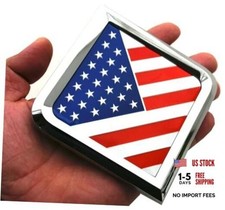 1x Grille International USA Flag Emblem Truck Front Hood Badge Logo