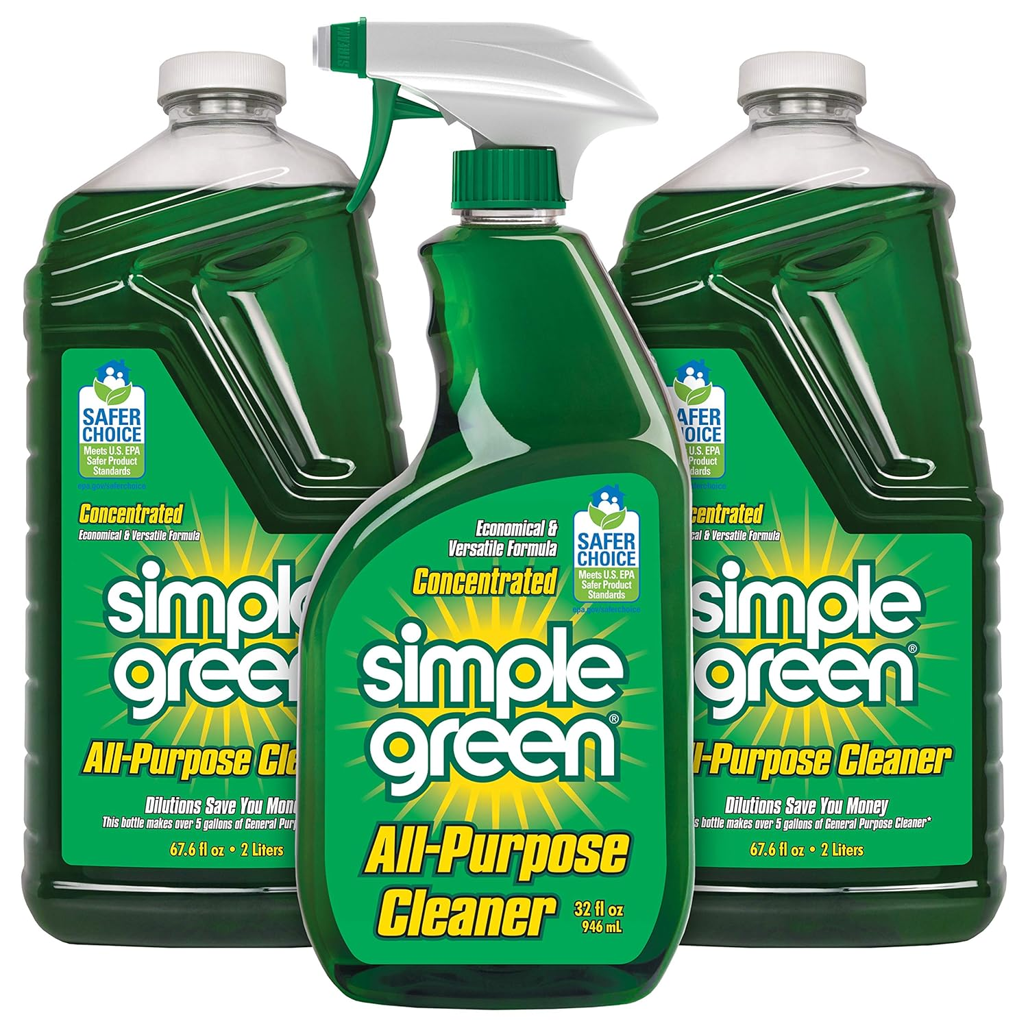 All-Purpose Cleaner Spray & Refill Set – Concentrated, Green, 3-Piece