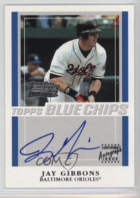 2003 Topps Team Topps Blue Chips Jay Gibbons #TT-JG Auto 0o9