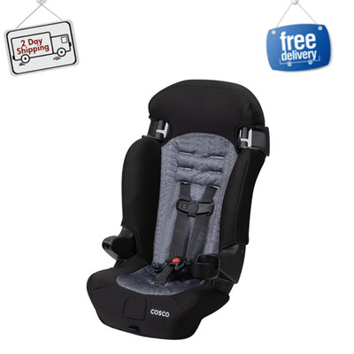 Cosco Kids Finale 2-in-1 Booster Car Seat, 30-100 lbs, Lightweight, Black/Grey