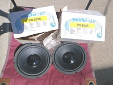 Pair Goldwood Sound GW-6028 Rubber Surround 6.5" Woofer 170 Watts 8ohm Speakers