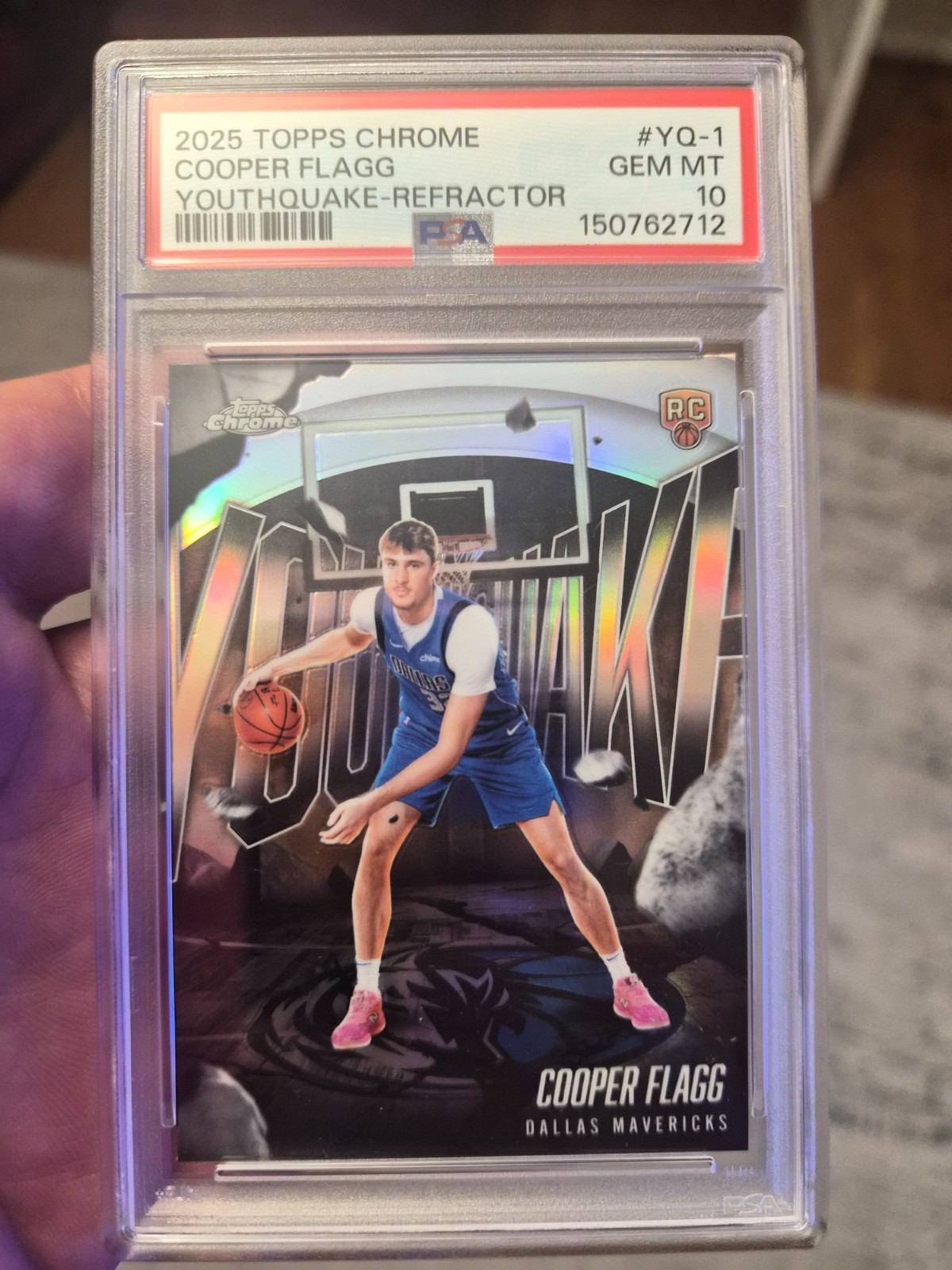2025-26 Topps Chrome Youthquake Refractor #YQ-1 Cooper Flagg Rookie PSA 10