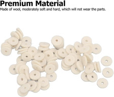 90Pcs 2mm Piano Felt Washers   Washers Piano Felt Balance Rail Punchings Wool...