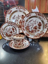 Copeland Spode Indian Tree Orange Rust Scallo...