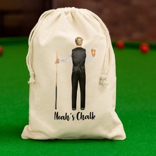 Personalised Snooker Chalk Bag &ndash; Custom Pool/Billiards Gift for Player/Dad
