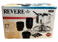 Revere Ware Fondue 17 Piece Set Stainless Steel New in Box! Never Used