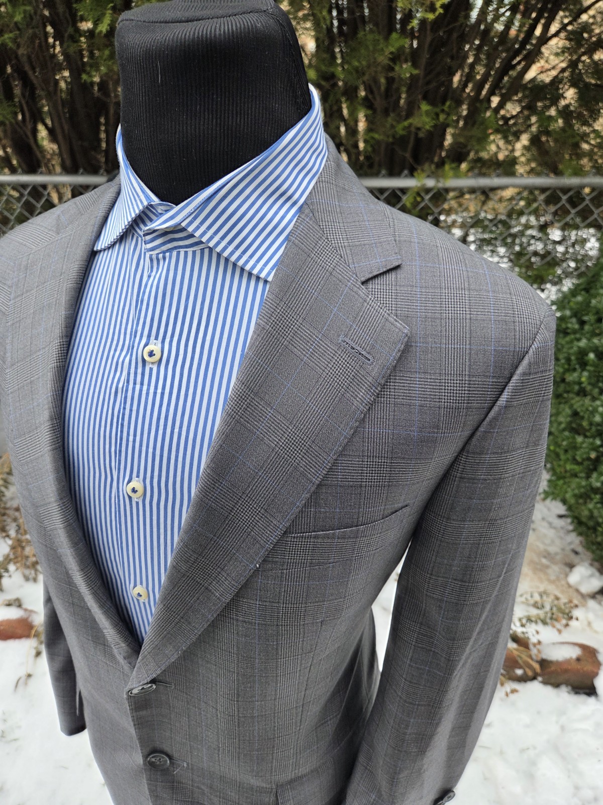 PETER MILLAR 100% Wool Gray Two Button Blazer Spo… - image 5