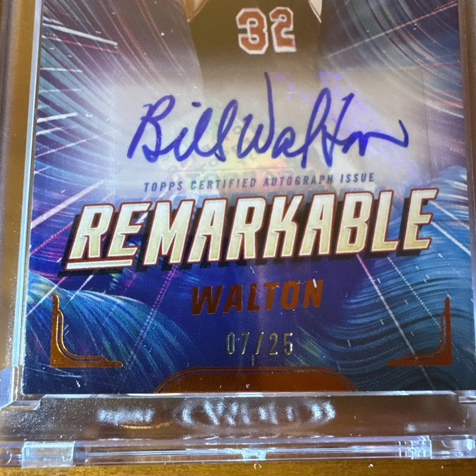 Bill Walton - Salón de la fama - Trail Blazers - Topps 3 #RM-BW firmas remarcables 25/07  Foto 3 de 4