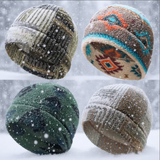Fashion Thermal Skull Cap Winter Windproof Warm Fleece Beanie Hats for Men Women
