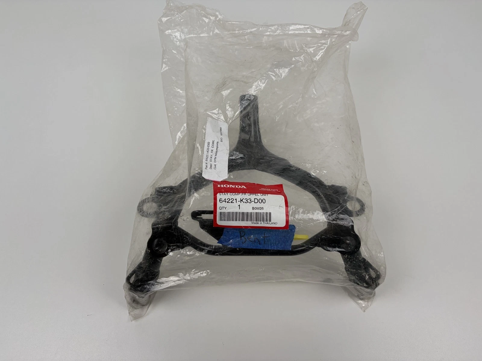 64221-K33-D00 | Honda | OEM Cowling Stay / Fairing Stay Bracket