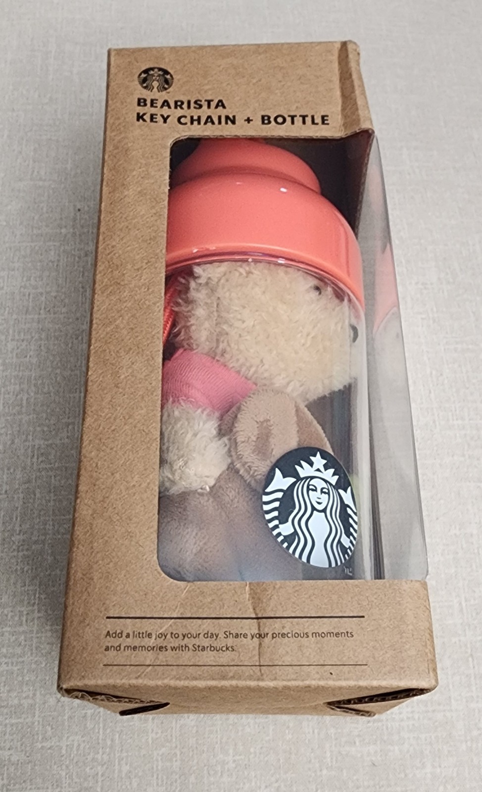 Starbucks Korea Active Walking Bottle Bearista Keychain and Bottle