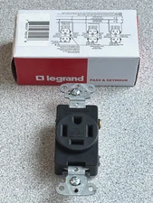 NEW Pass & Seymour 3820 Grounding Flush Receptacle Outlet 20A 125/250V 3P 4W