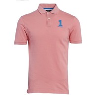 Hackett London Polo Pink Logo Embroidered Knit HM562934 Gr. M Herren Strickpolo